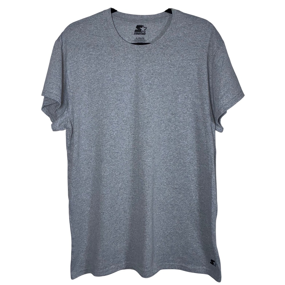 Starter Womens XL Gray Short Sleeve Crew Neck Heathered T-Shirt Athletic Tee